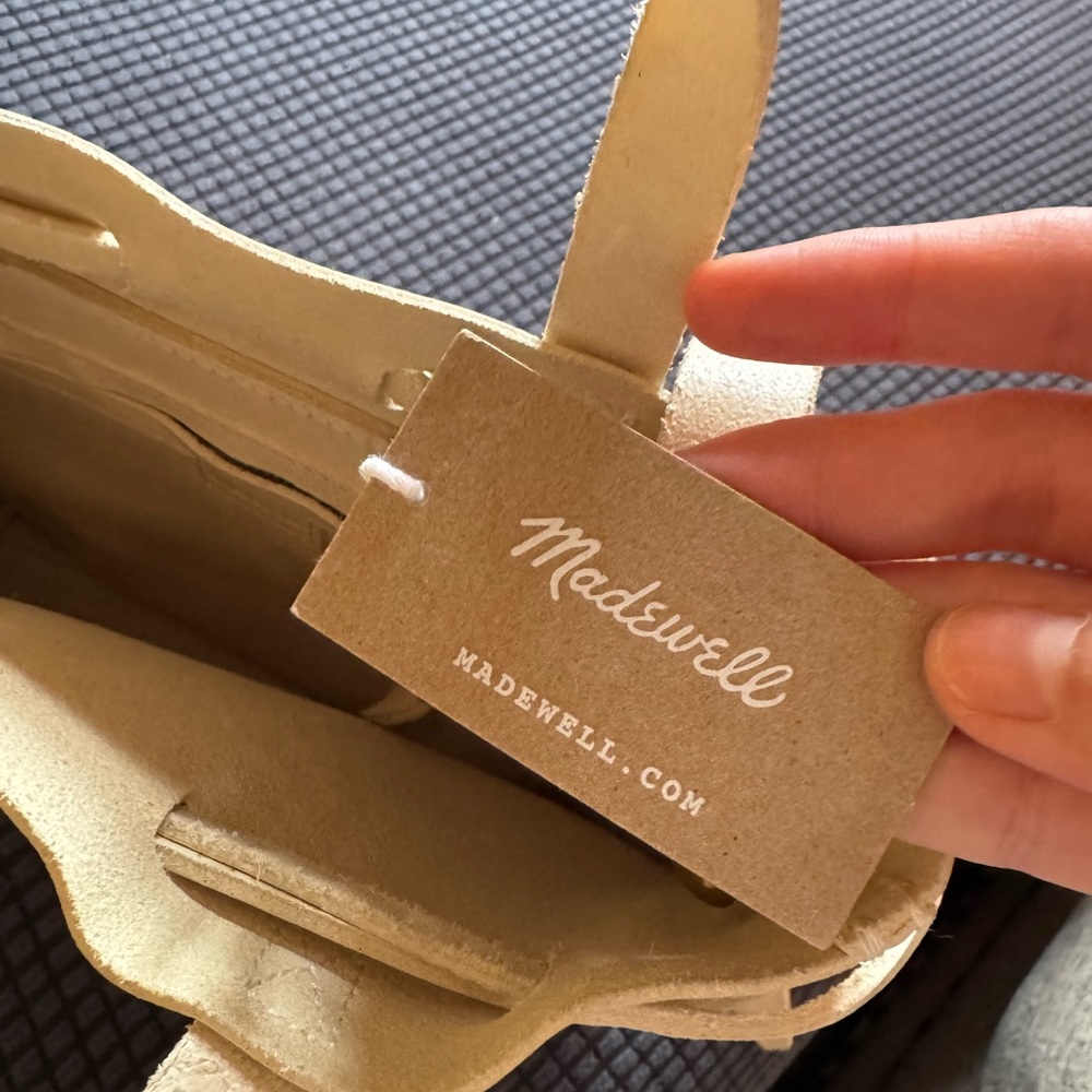 Madewell Elegant Cream leather Shoulder Bag NWT - Picture 5 of 10